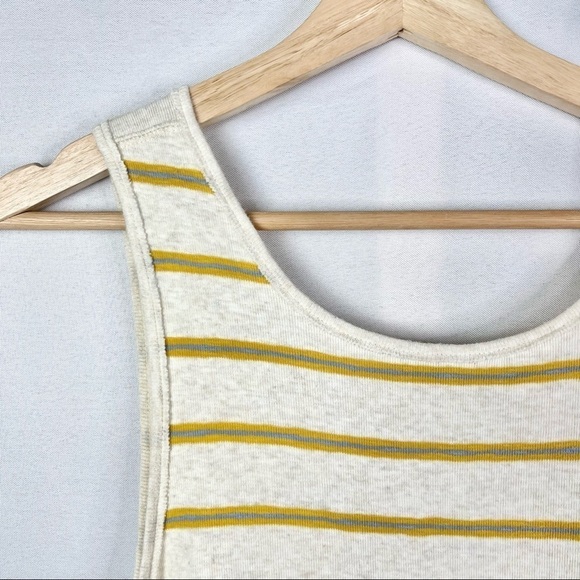 Free People We the Free Yellow Garden Stripe Sleeveless Tunic S - Picture 4 of 5